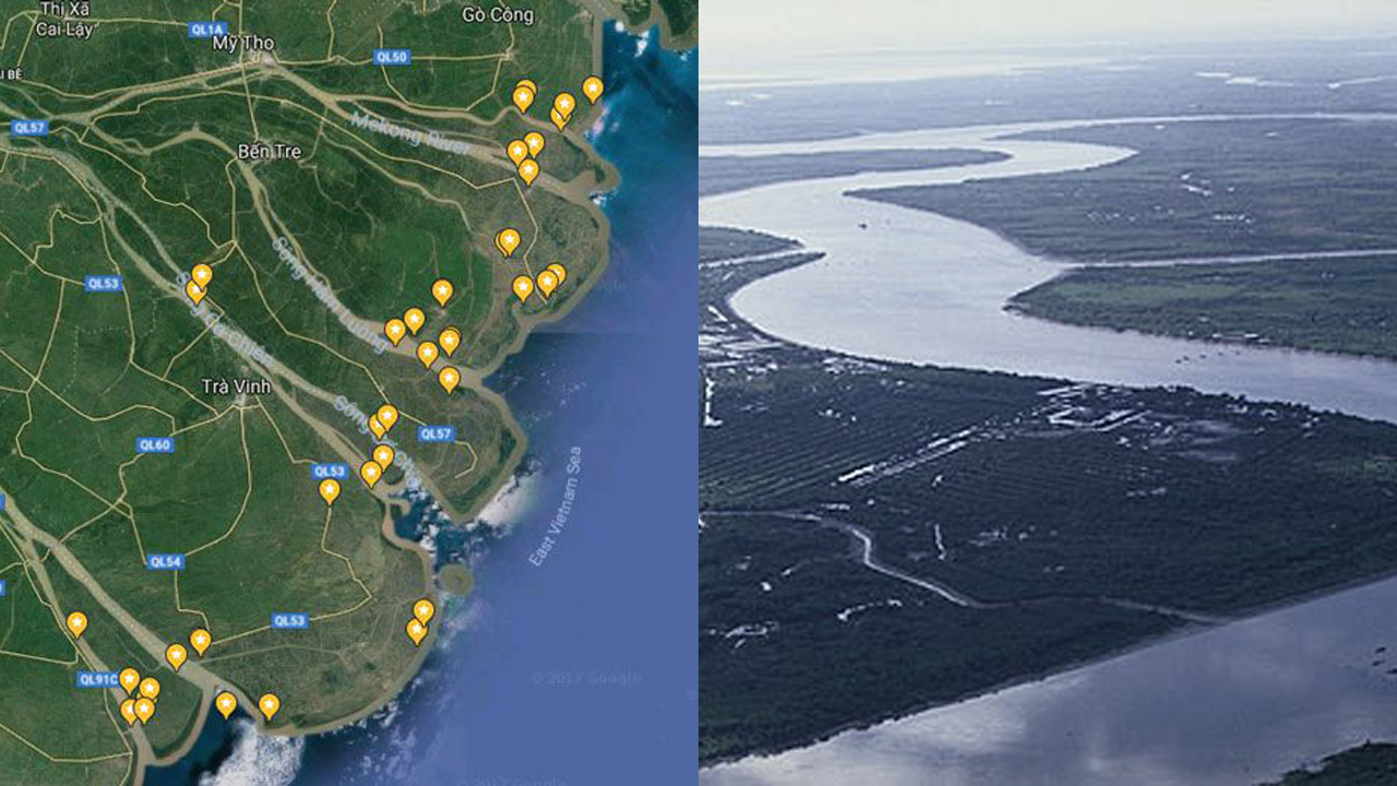 Mekong Delta: fertile land, crisscrossed by rivers, life closely linked to rivers.