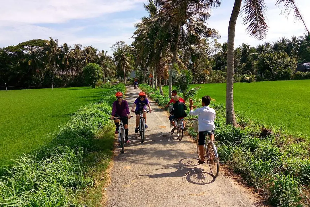 Mekong Delta cycling rural scenery