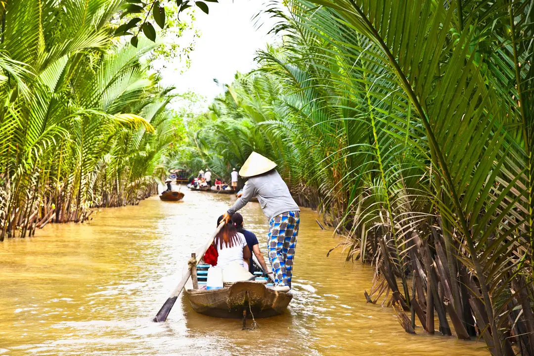rowboat canal tour Mekong Delta